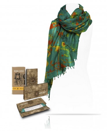 Палантин Женский W40-FLEUR.SAUVAGE/VERTE